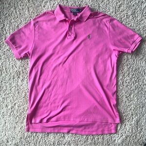 Polo Ralph Lauren Classic Fit Pink Men’s Polo Short Pima Cotton Large